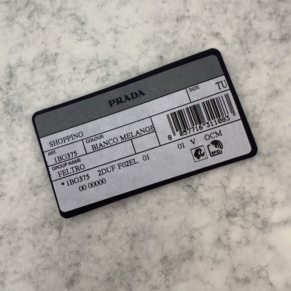 NWT PRADA Tote BAG Grey Felt 100% Authentic - Picture 9 of 12